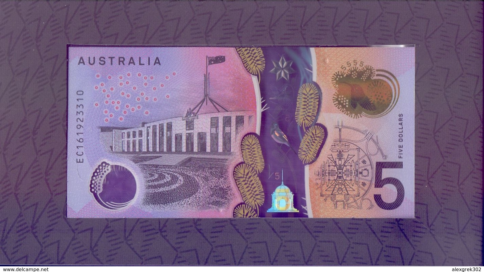 Australia - 5 Dollars 2016 Polymer Booklet (series EC ) UNC. - 2005-... (polymère)