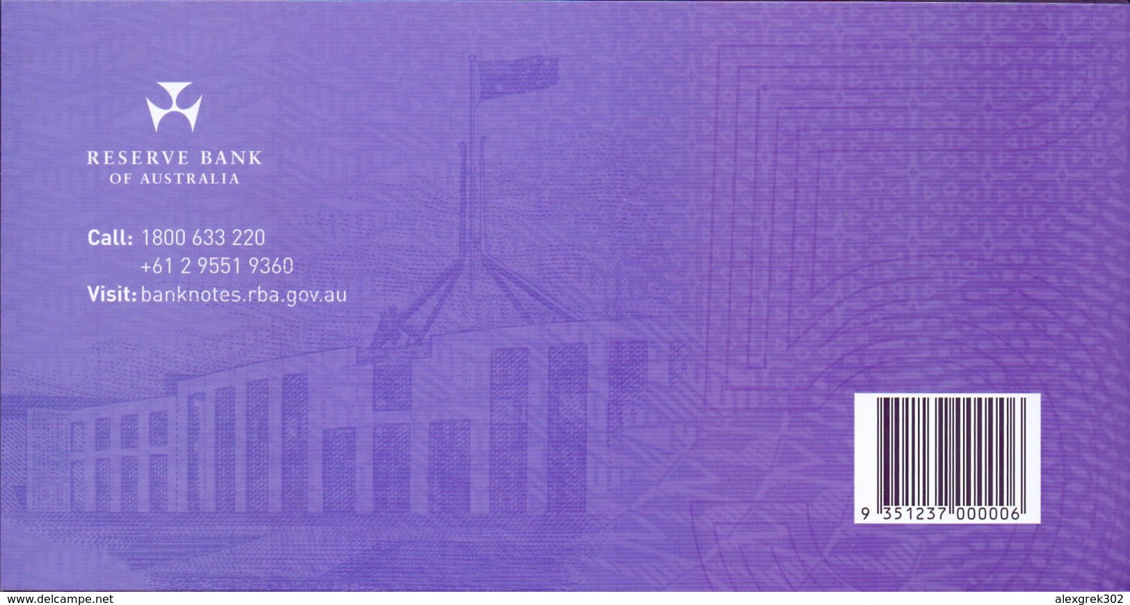 Australia - 5 Dollars 2016 Polymer Booklet (series EC ) UNC. - 2005-... (polymer Notes)