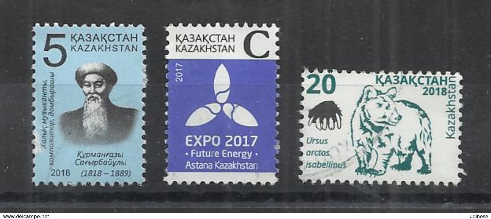 KAZAKHSTAN 2017-2018 - LOT OF 3 DIFFERENT - USED OBLITERE GESTEMPELT USADO - Kasachstan