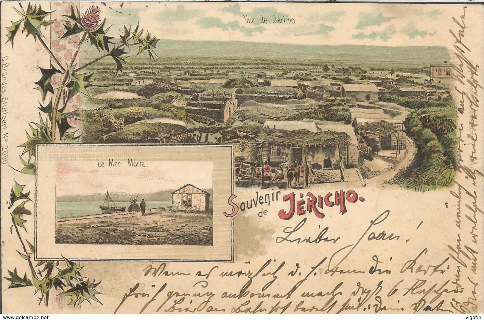 PALESTINA JERICHON, PC, Circulated 1900 - Palestine