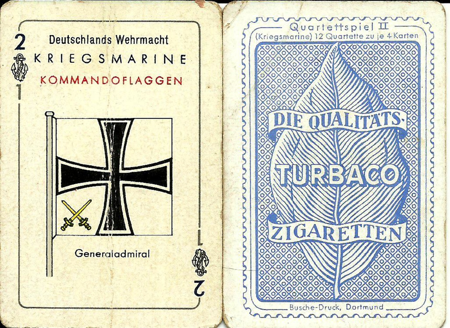 RARE LOT DE 9 CARTES WW2 ALLEMANDE KRIEGSMARINE ISSUS DE PAQUET DE CIGARETTES - 1939-45