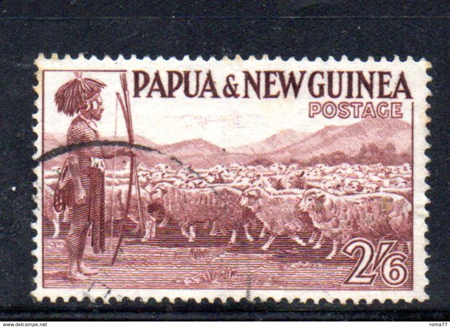 T1594 - PAPUA NUOVA GUINEA 1952 , Yvert N. 13 Usato . - Papua Nuova Guinea