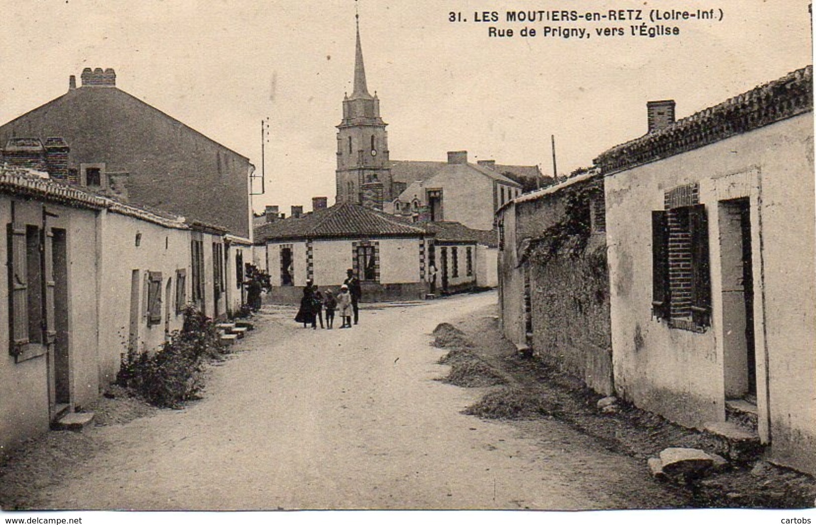 44 LES MOUTIERS-en-RETZ  Rue De Prigny , Vers L'Eglise - Les Moutiers-en-Retz