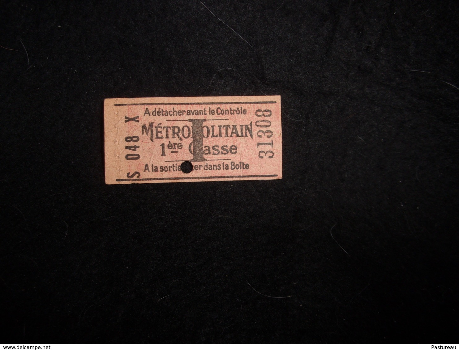 Ancien Ticket De Métro .1 ère Classe .Voir 2 Scans . - Autres & Non Classés