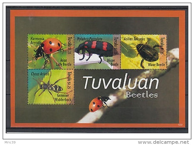 Bloc Sheet Insectes Insects Beettles Neuf  MNH ** Tuvalu Tuvaluan 2012 - Tuvalu