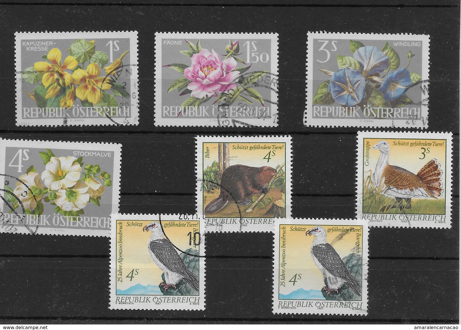 TIMBRES - STAMPS - SELLOS - FRANCOBOLLI - AUTRICHE - FAUNE ET FLORE - TIMBRES DIVERS OBLITÉRÉS - Sonstige & Ohne Zuordnung