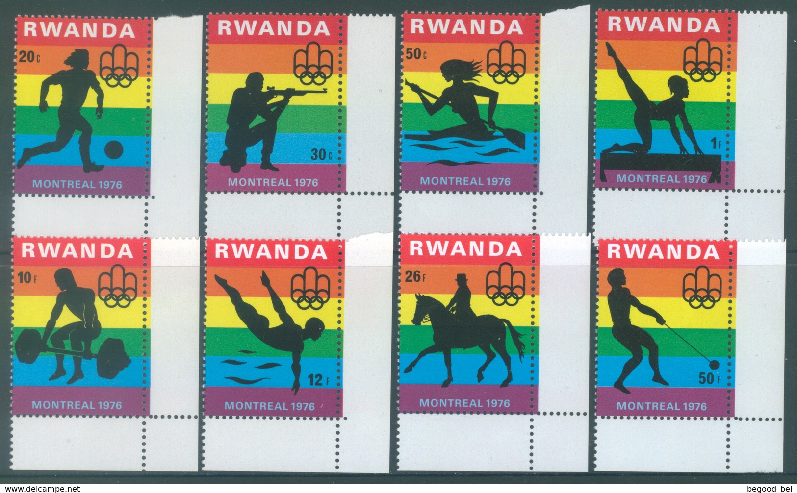 REPUBLIQUE RWANDAISE - 1976 - MNH/*** - OLYMPIC GAMES MONTREAL - COB 761-768 Yv 737-744 - Lot 18031 - Unused Stamps