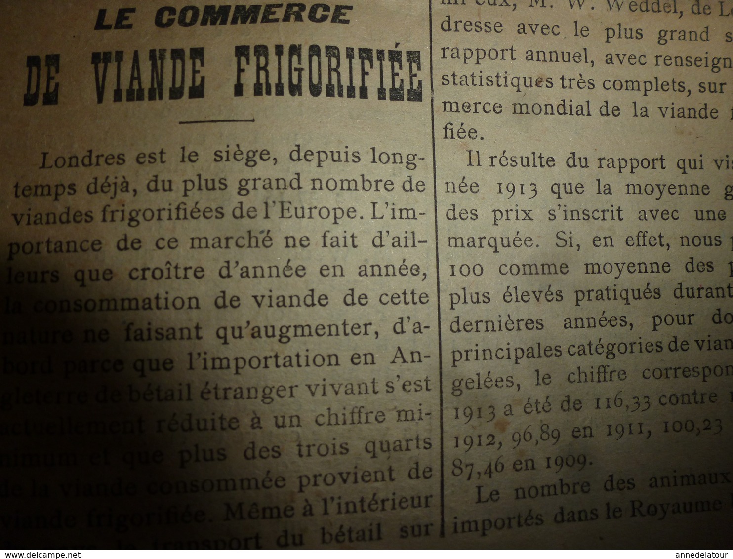 1914 L'AMI DU CULTIVATEUR-->La Viande Frigorifiée;La Production Et Commerce Du Cassis;Comment Faire Un Bœuf Gras;etc - 1801-1900