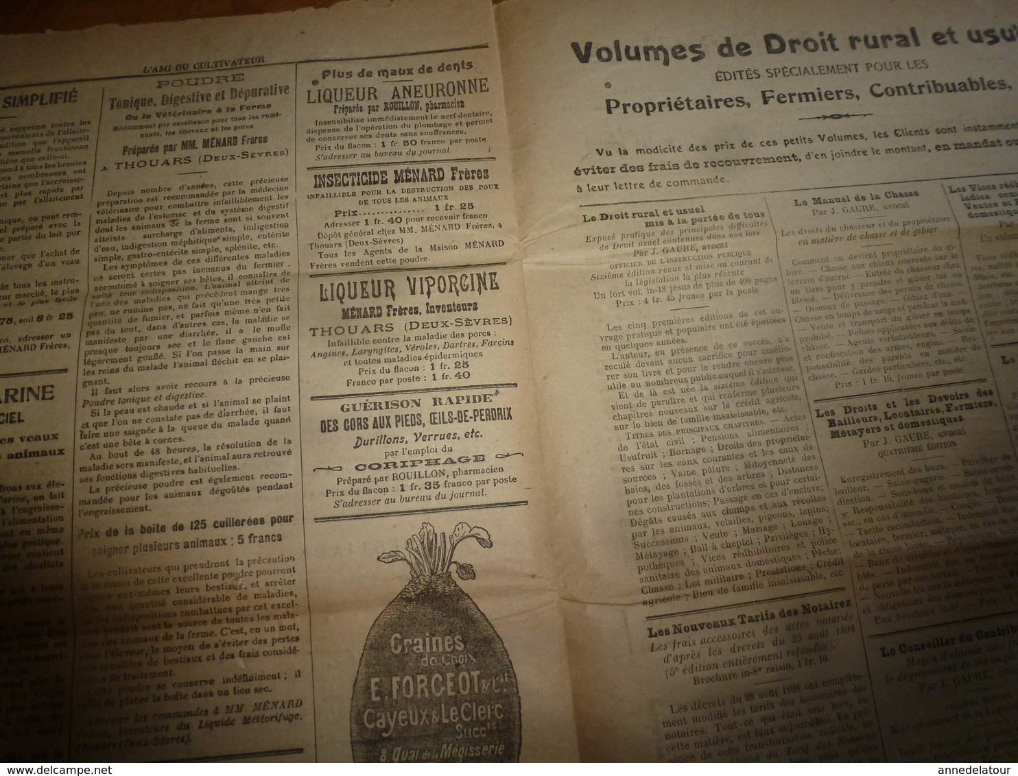 1914 L'AMI DU CULTIVATEUR-->La viande frigorifiée;La production et commerce du cassis;Comment faire un bœuf gras;etc