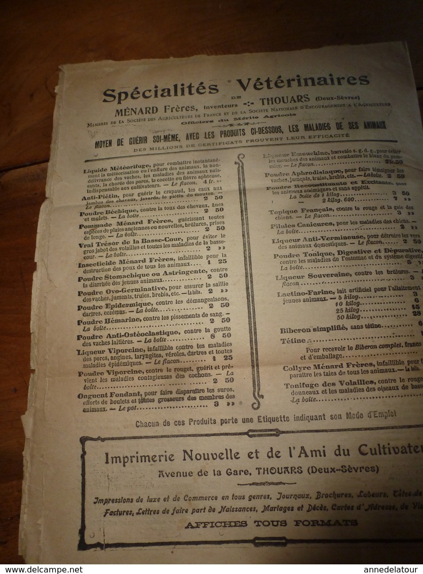 1914 L'AMI DU CULTIVATEUR-->La viande frigorifiée;La production et commerce du cassis;Comment faire un bœuf gras;etc