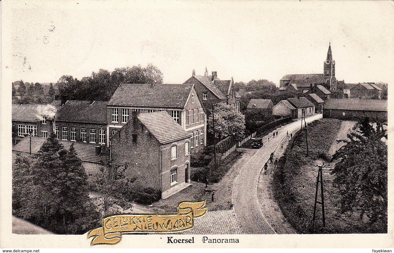 Koersel " Zicht In Het Dorp En Kerk - Panorama - Beringen