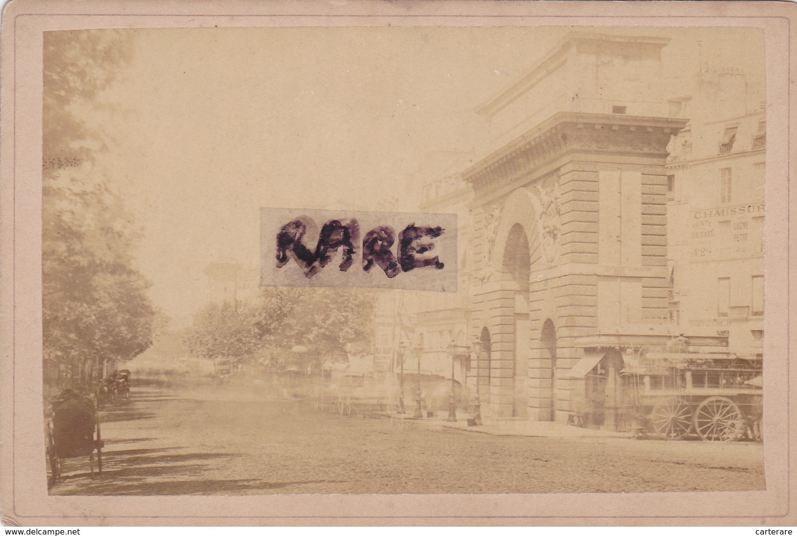 PHOTO ANCIENNE,75,PARIS,PORTE SAINT MARTIN,CONSTRUITE EN 1674 PAR PIERRE BULET,COMMERCE,CHAUSSURE,THEATRE,RUE,RARE - Plaatsen