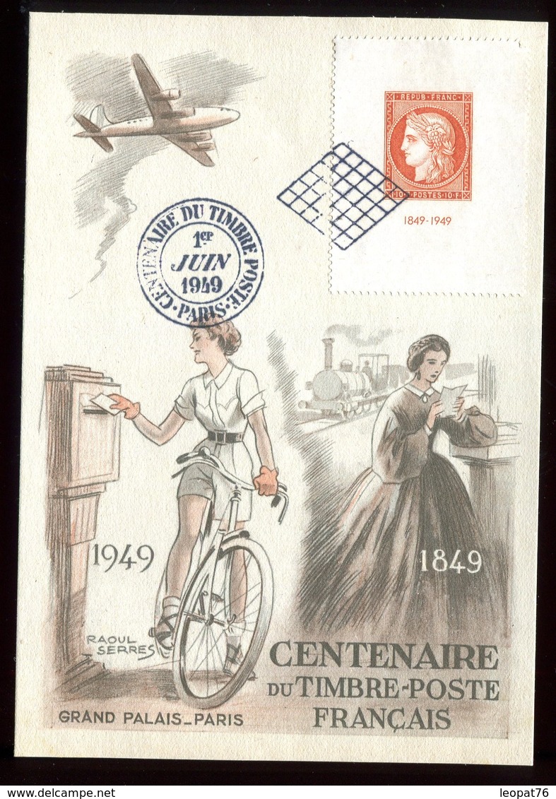 Carte Du Centenaire Du Timbre En 1949 - O 337 - 1921-1960: Modern Period