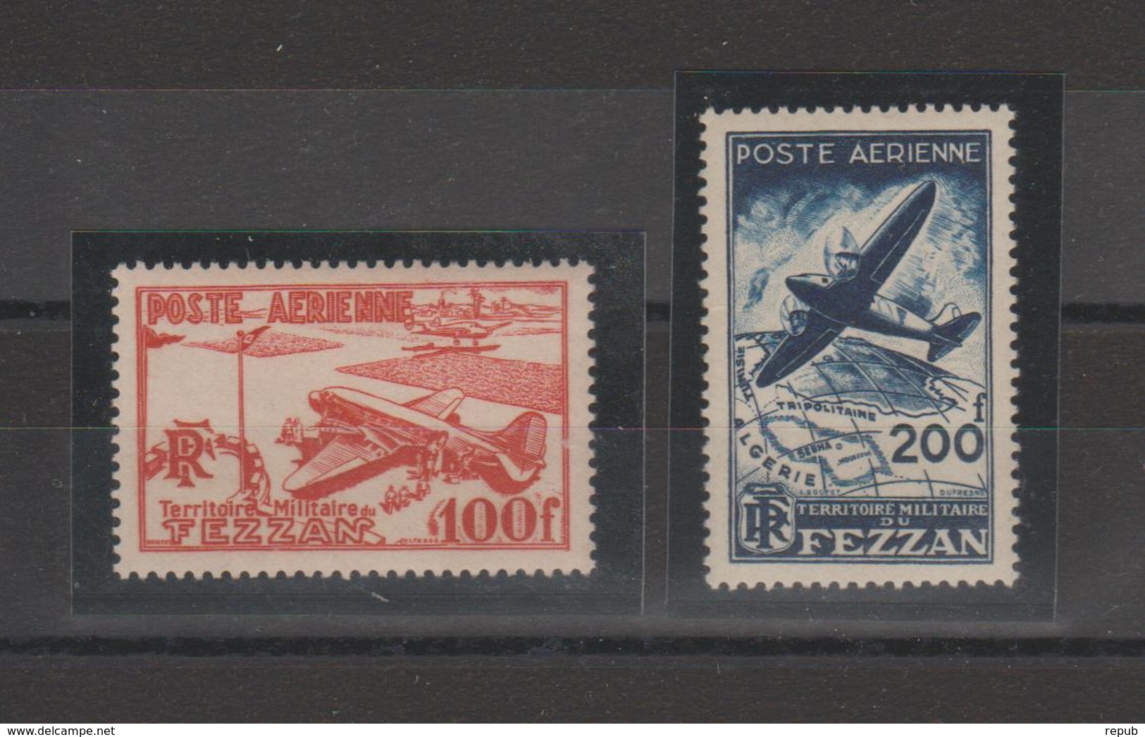 Fezzan Paire PA 4 Et 5, 2 Val. ** MNH - Unused Stamps