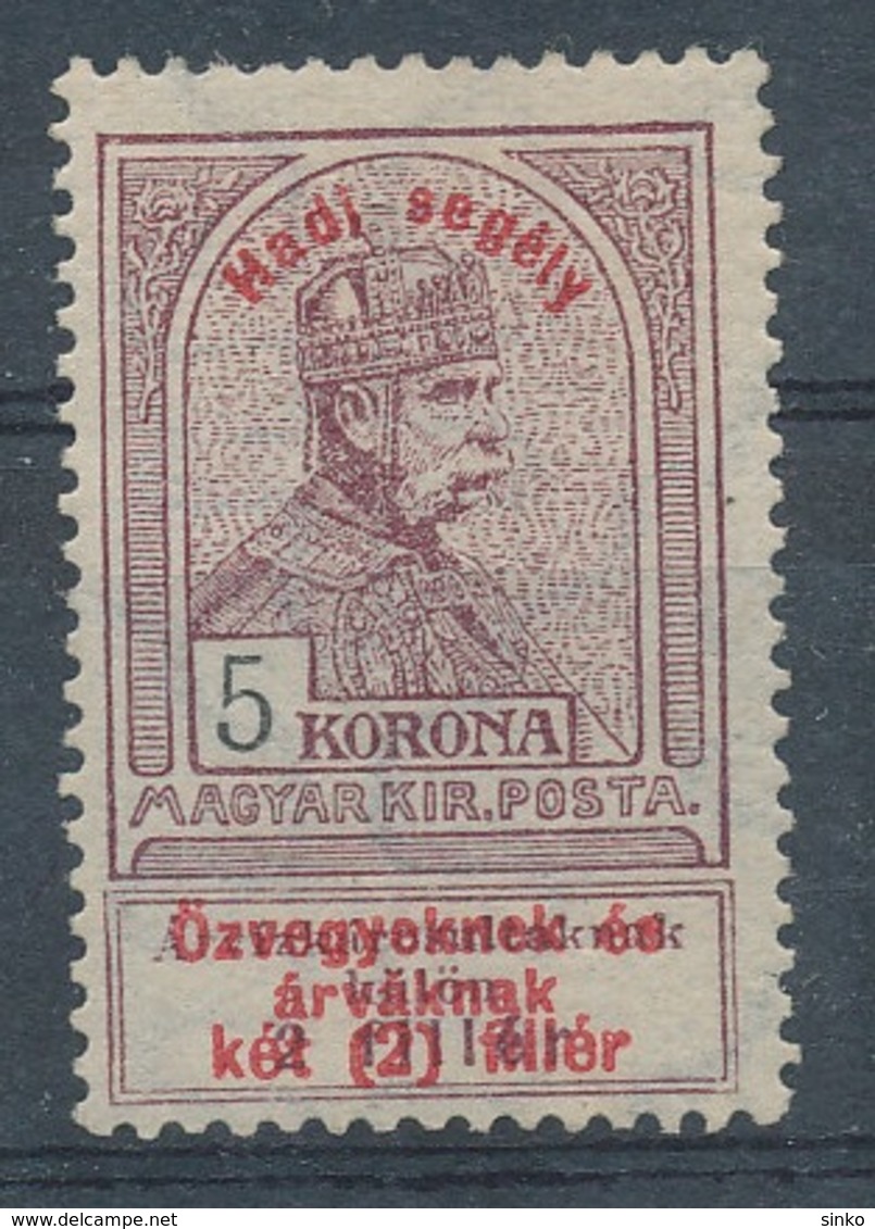 1914. Military Aid (I.) 5K - Unused Stamps