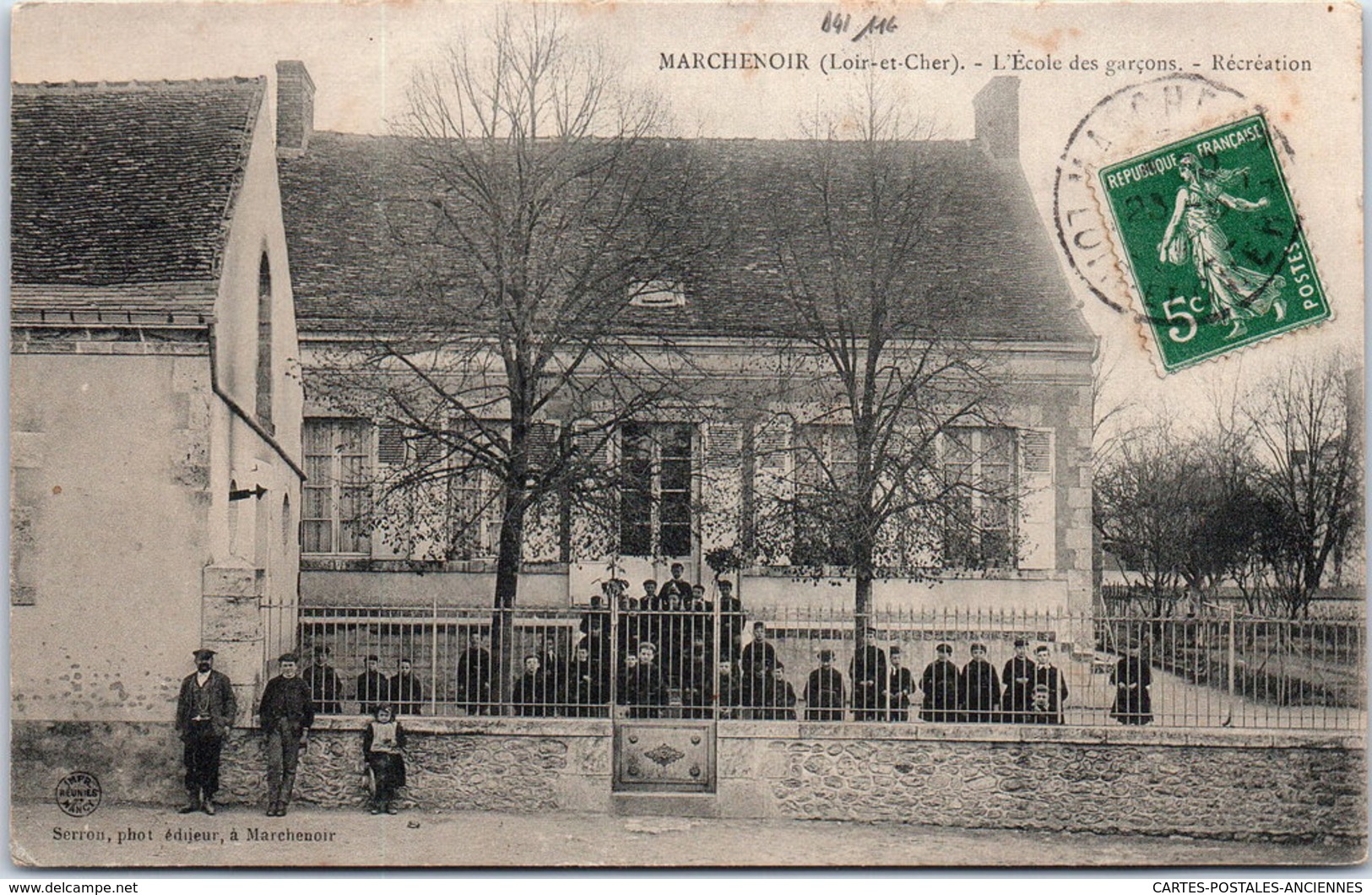 41 MARCHENOIR - L'école Des Garçons, Récréation. - Marchenoir