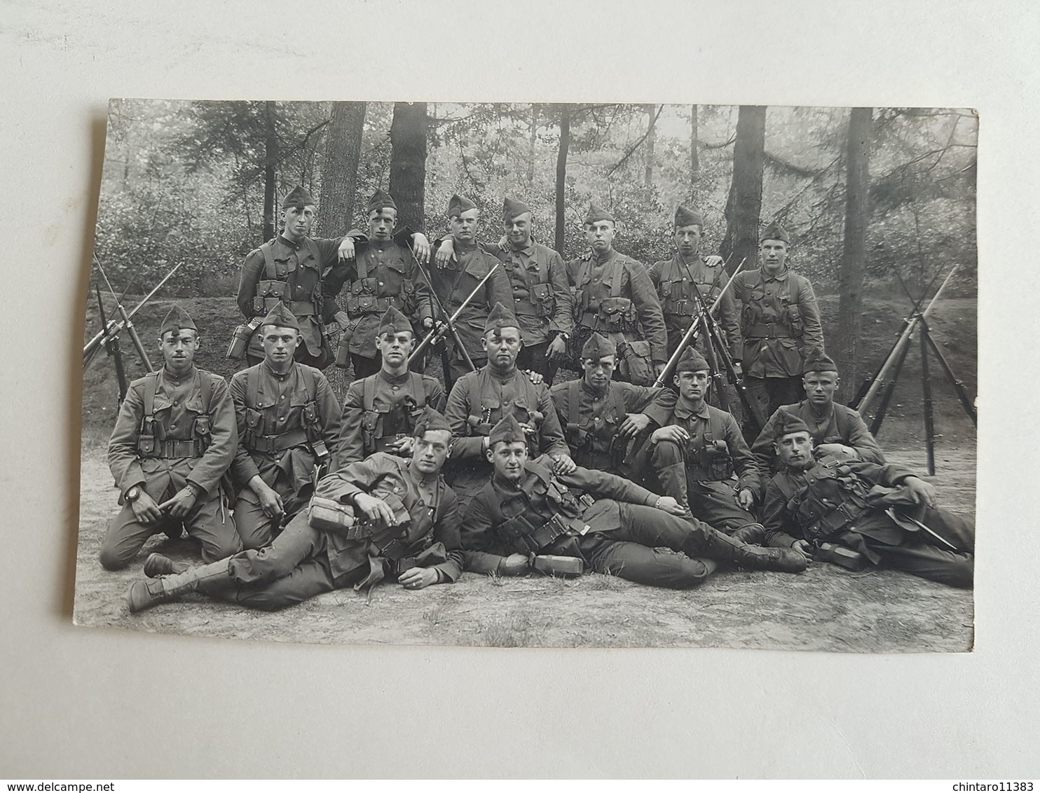 Photo/CP D'un Groupe De Militaires/soldats Belges - Camp De Beverloo - 1925 (Belgique) - Caserne/Armée/Service - Guerre, Militaire