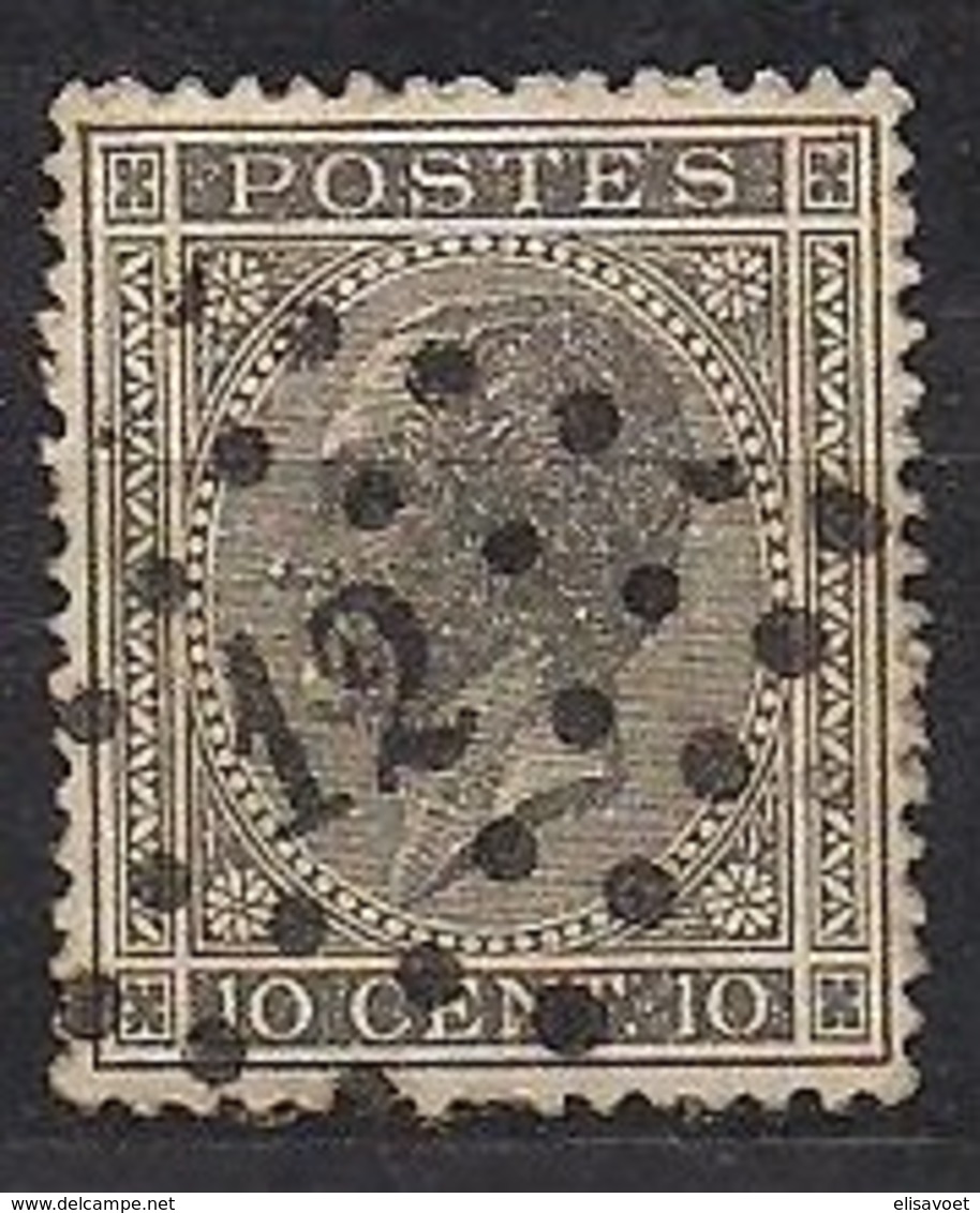 België Belgique 1865 OCB Nr 17 (o) Obliteré Cote 3 Euro - 1865-1866 Profil Gauche