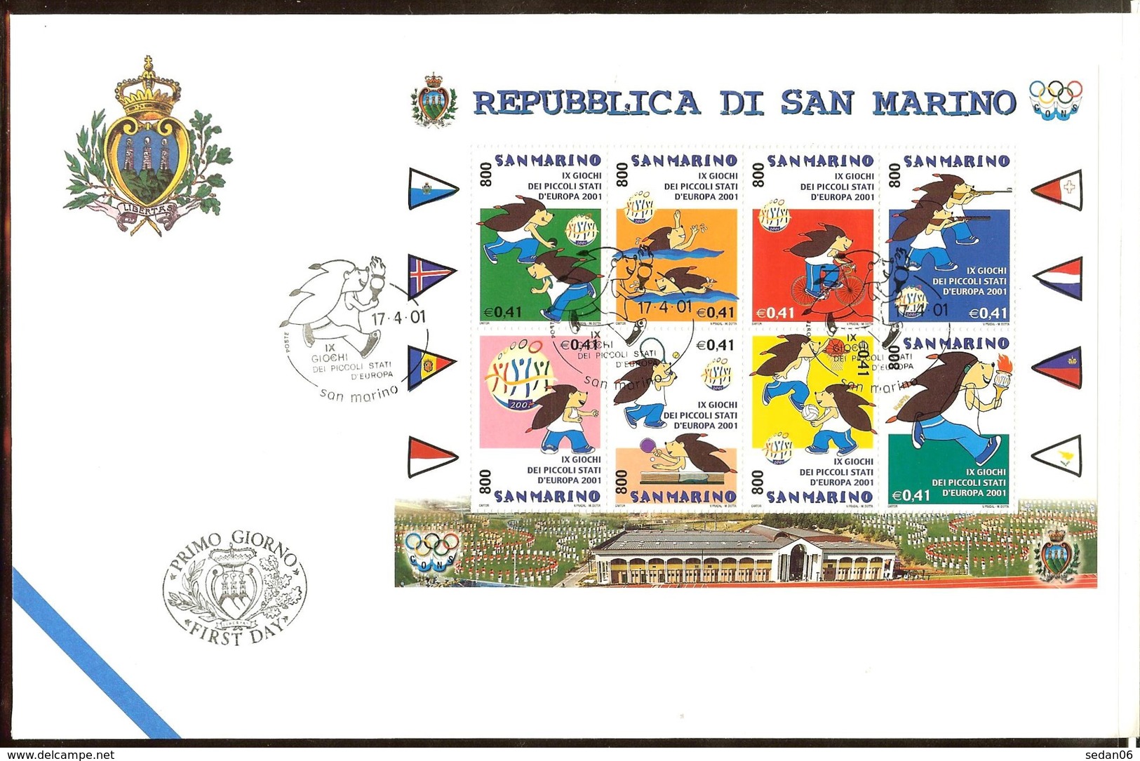 SAINT-MARIN FDC Des Timbres N°1749/1756 - FDC