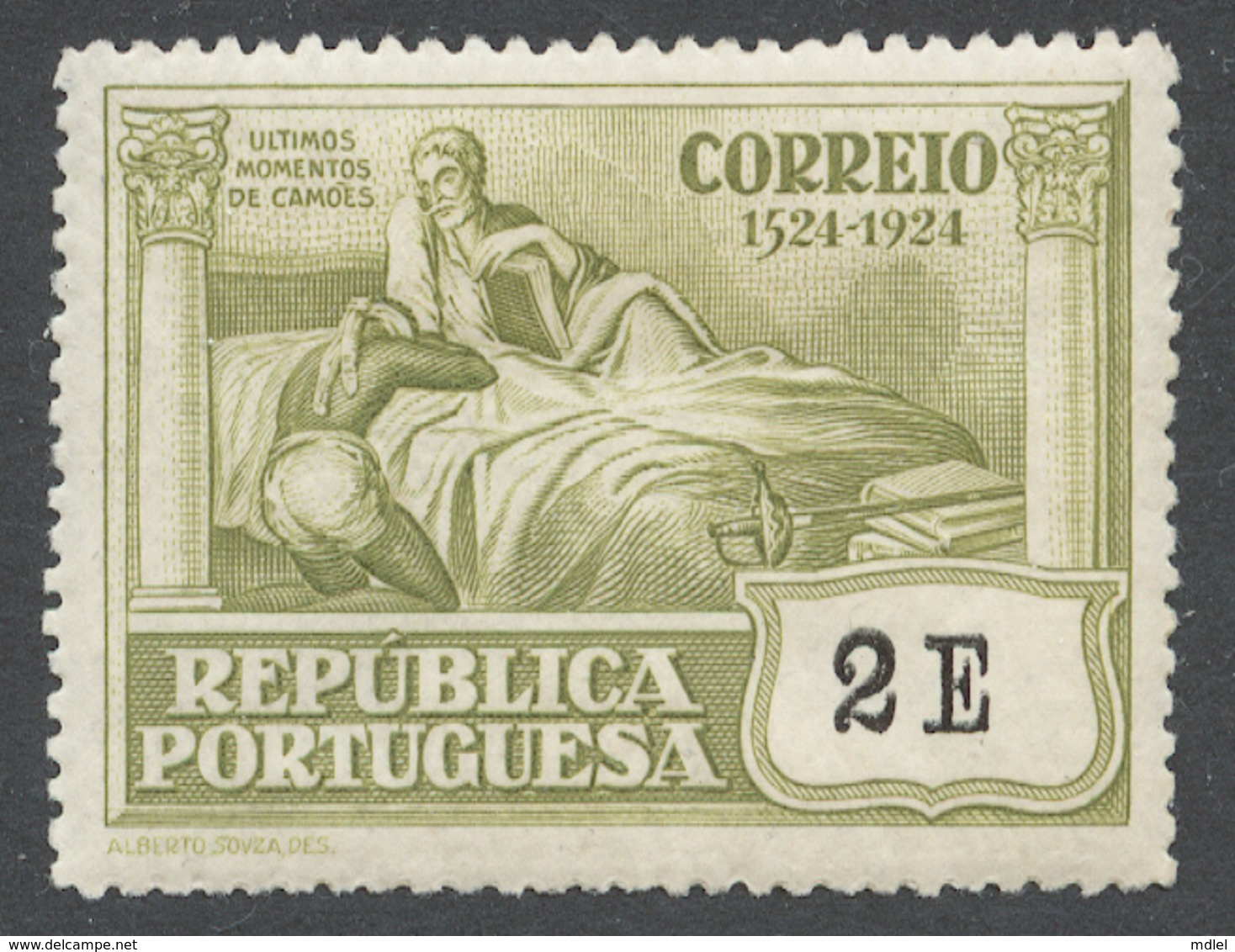 Portugal 1924 Mi# 340* CAMOENS DYING - Unused Stamps