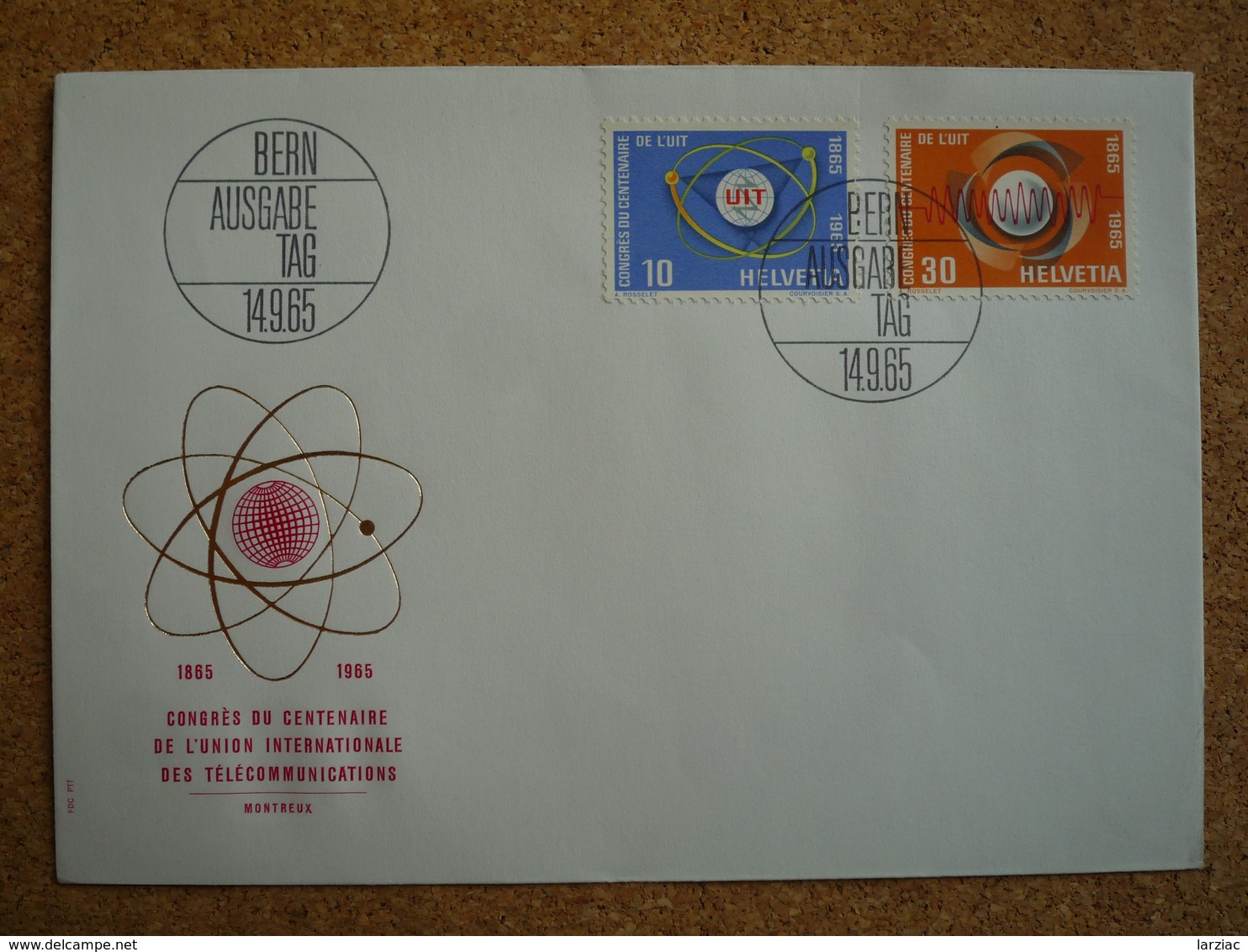 Suisse Enveloppe Affranchie Congrès Du Centenaire De L'Union Internationale Des Télécommunications Montreux 1965 - Marcophilie