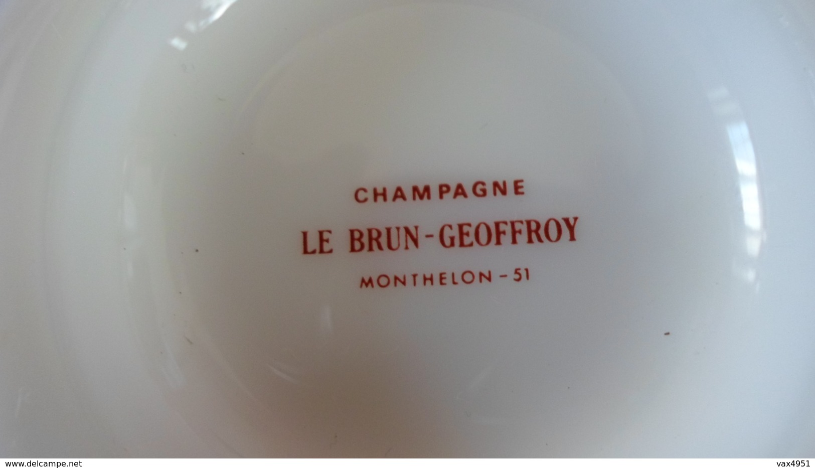 CENDRIER   CHAMPAGNE LEBRUN GEOFFROY    MONTHELON   **** RARE  A  SAISIR **** - Portacenere