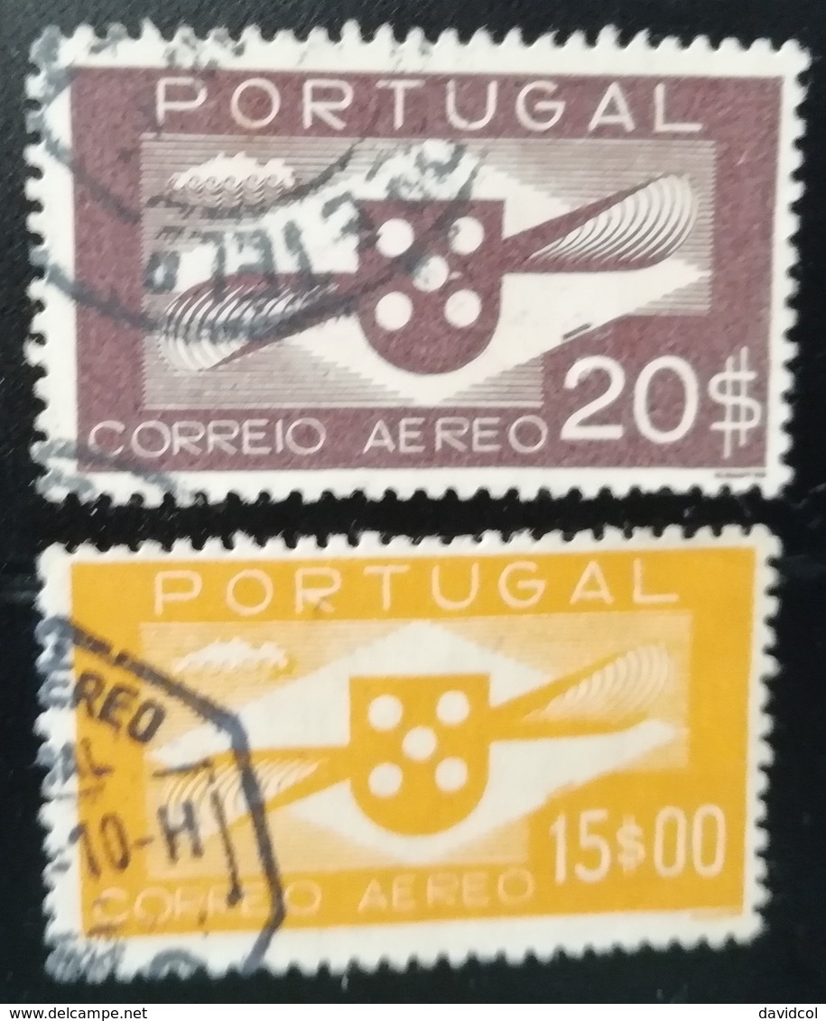 N726 PORTUGAL. 1936. SC#: C8-C9 - USED - SYMBOL OF AVIATION - SCV: US$ 13.00 - Used Stamps