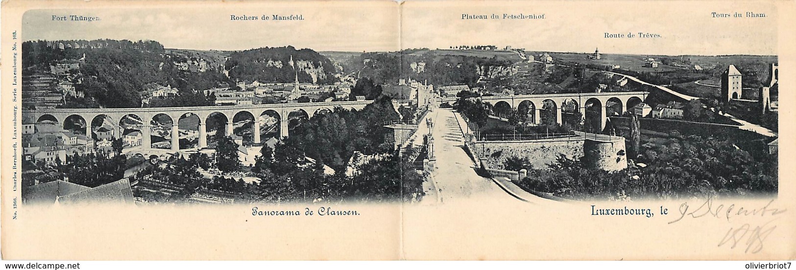 Luxembourg -  Carte Double - Panorama De Clausen - N° 1366 Ch. Bernhoeft Série Lux N° 103 - Luxembourg - Ville