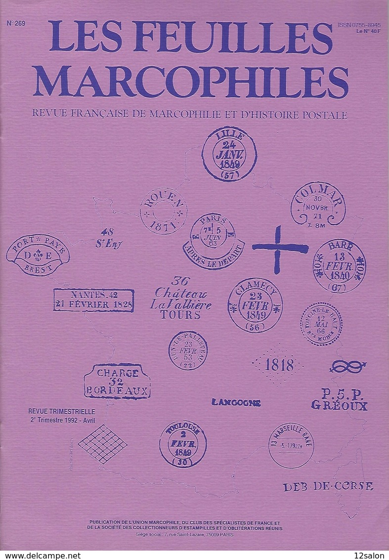 LES FEUILLES MARCOPHILES N° 269 + Scan Sommaire - Otros & Sin Clasificación