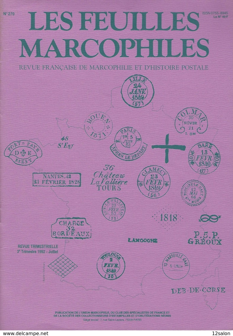 LES FEUILLES MARCOPHILES N° 270 + Scan Sommaire - Other & Unclassified
