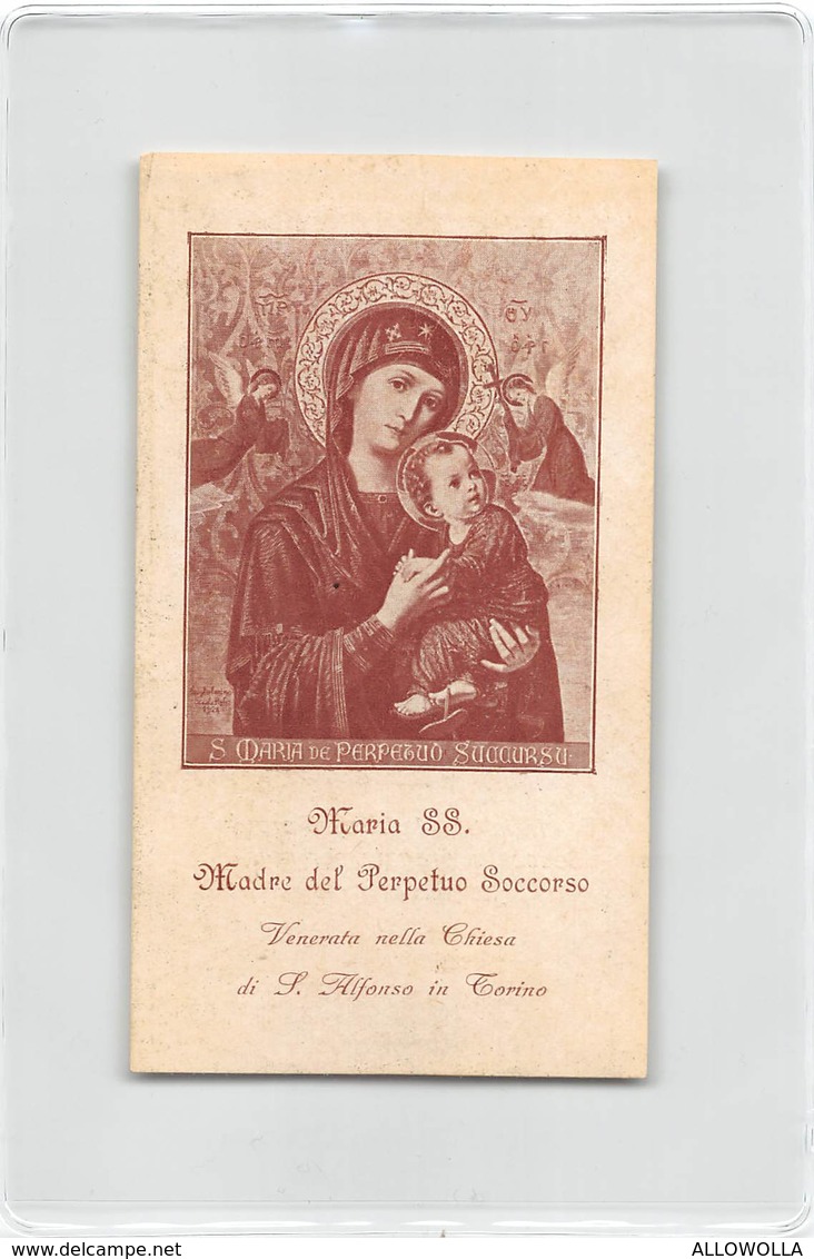 1731 " MARIA SS. MADRE DEL PERPETUO SOCCORSO - VENERATA NELLA CHIESA DI S. ALFONSO IN TORINO " ORIGINALE - Santini