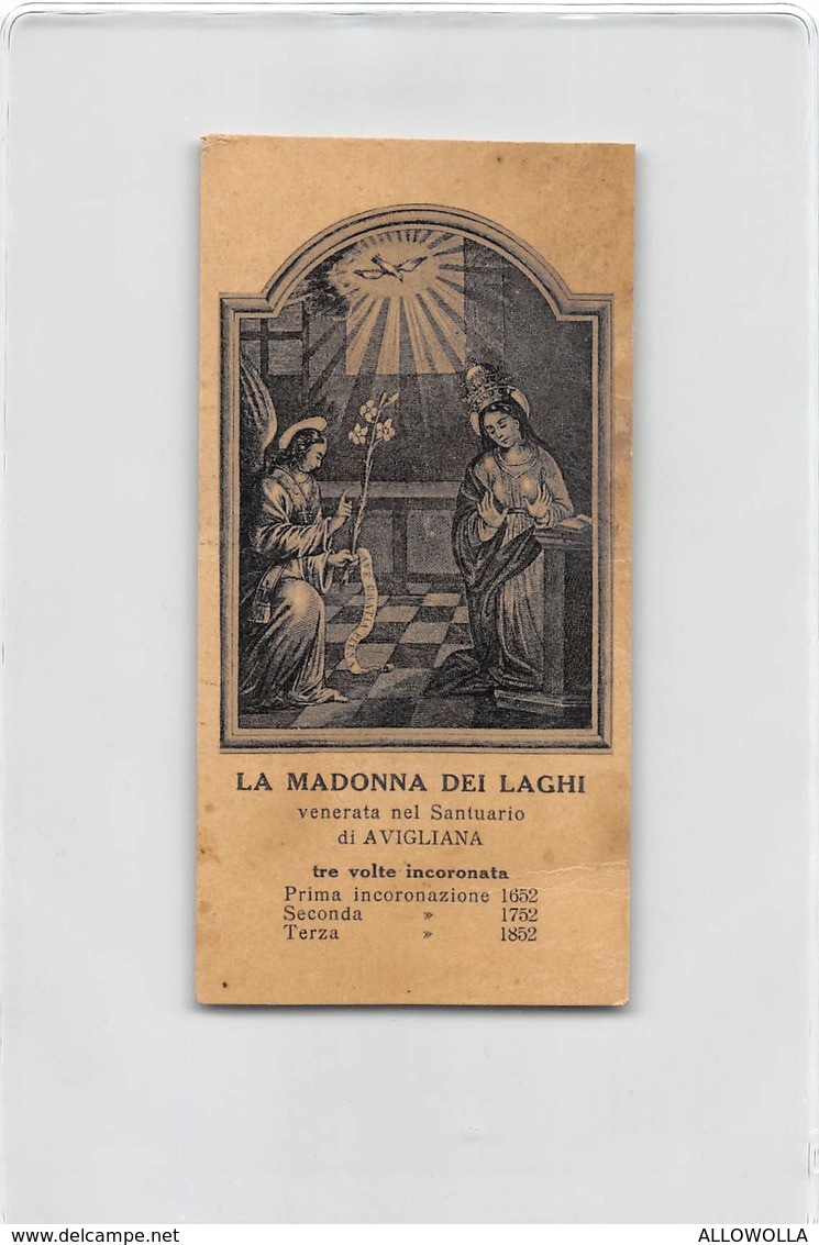 1732 " LA MADONNA DEI LAGHI VENERATA NEL SANTUARIO DI AVIGLIANA-3 VOLTE INCORONATA-1652-1752-1852 " ORIGINALE - Andachtsbilder