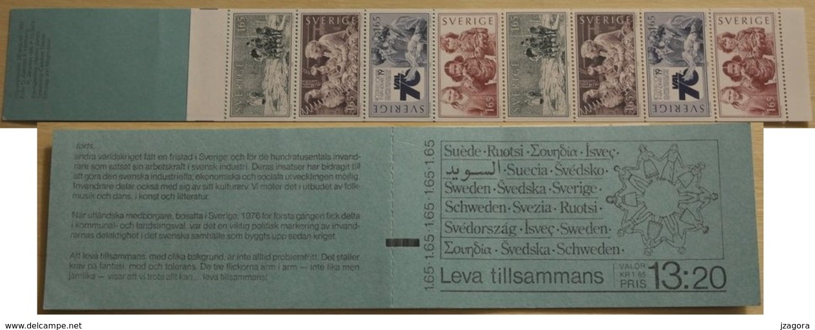 CULTURES  IMMIGRANTS IMMIGRANTEN IN SWEDEN SCHWEDEN SUEDE  1982 BOOKLET MI MH 89 1201 - 1204  MNH 2 STAMP SETS - Other & Unclassified