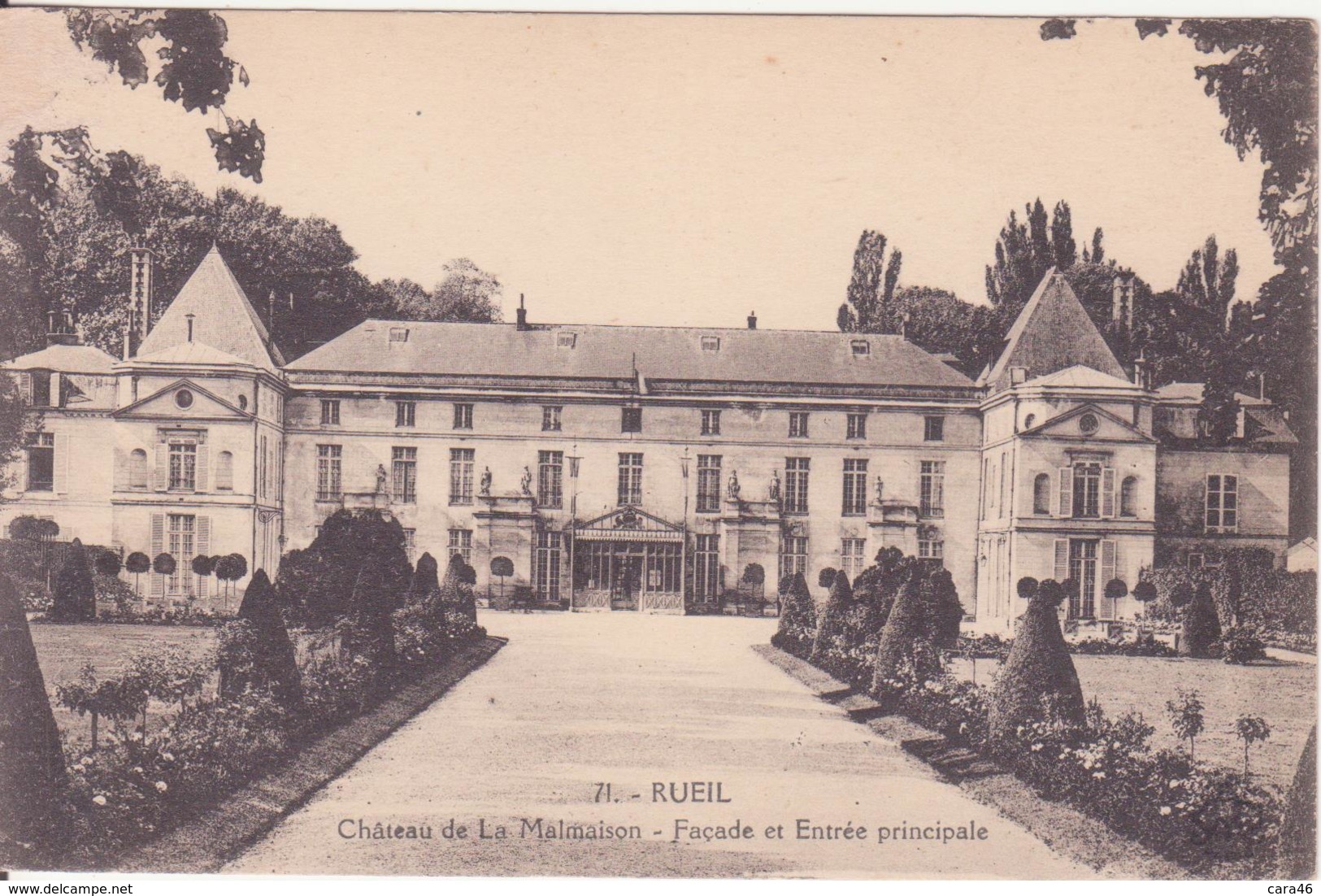CPA - 71. RUEIL Château De La Malmaison Façade Et Entrée Principale - Rueil Malmaison
