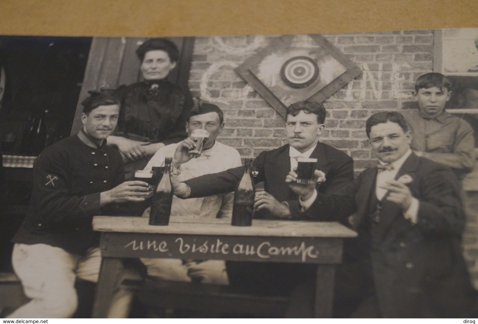 Groupe De Soldats,envoi à Gand,Gent,visite Au Camp,poilus,ancienne Photo Carte Postal,goupe,militaires,originale - Guerre 1914-18