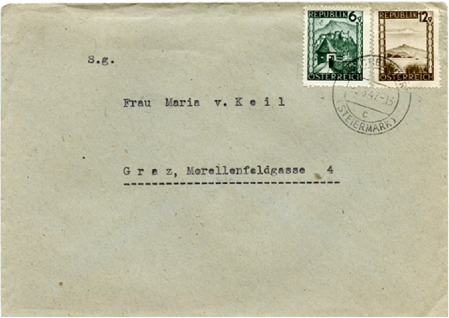 (e920) Brief Österreich Abs. Pischelsdorf N. Graz - Covers & Documents