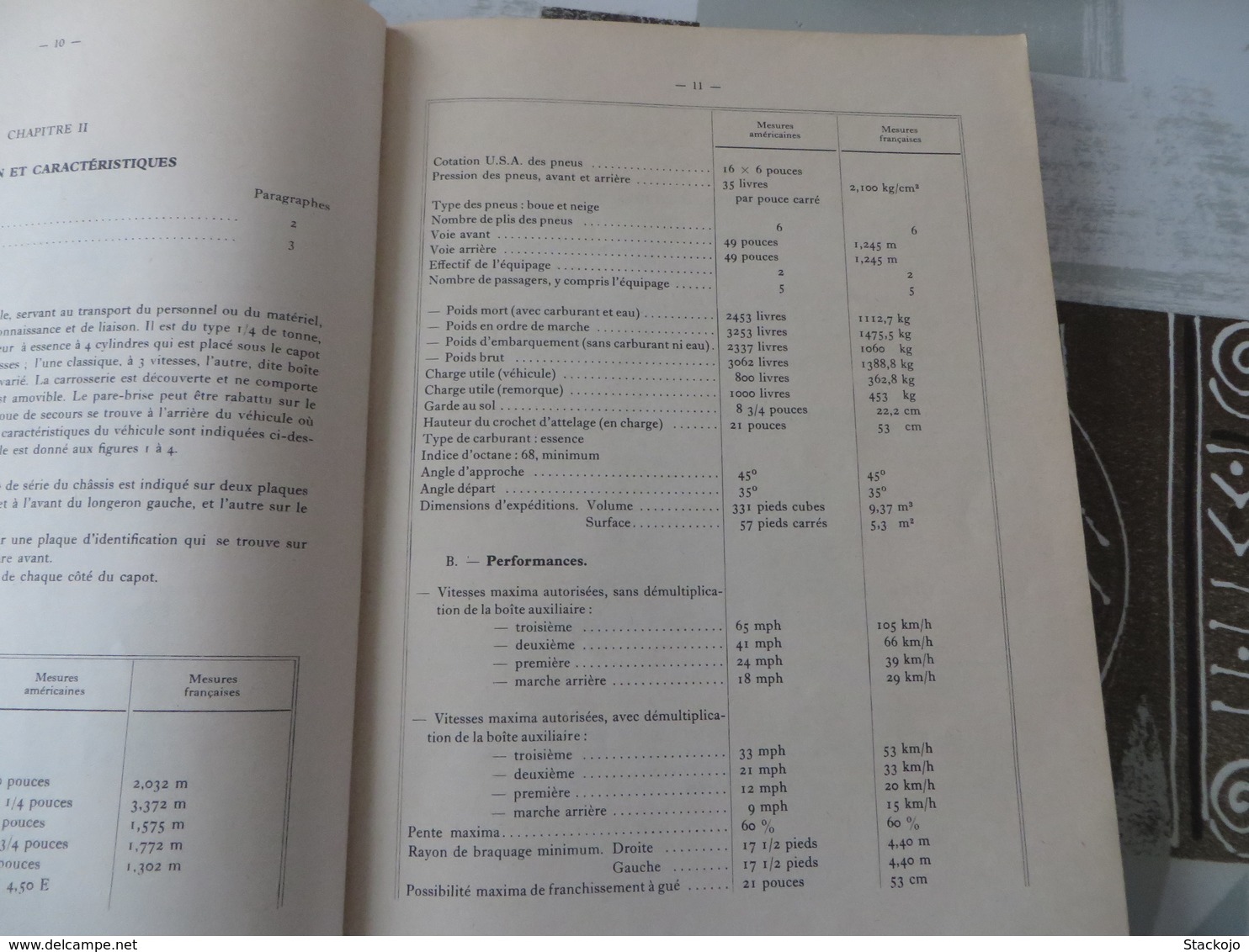 Notice technique de conduite et d'entretien de la voiture de liaison de 1/4 tonne, à 4 roues motrice (JEEP) - 84/07