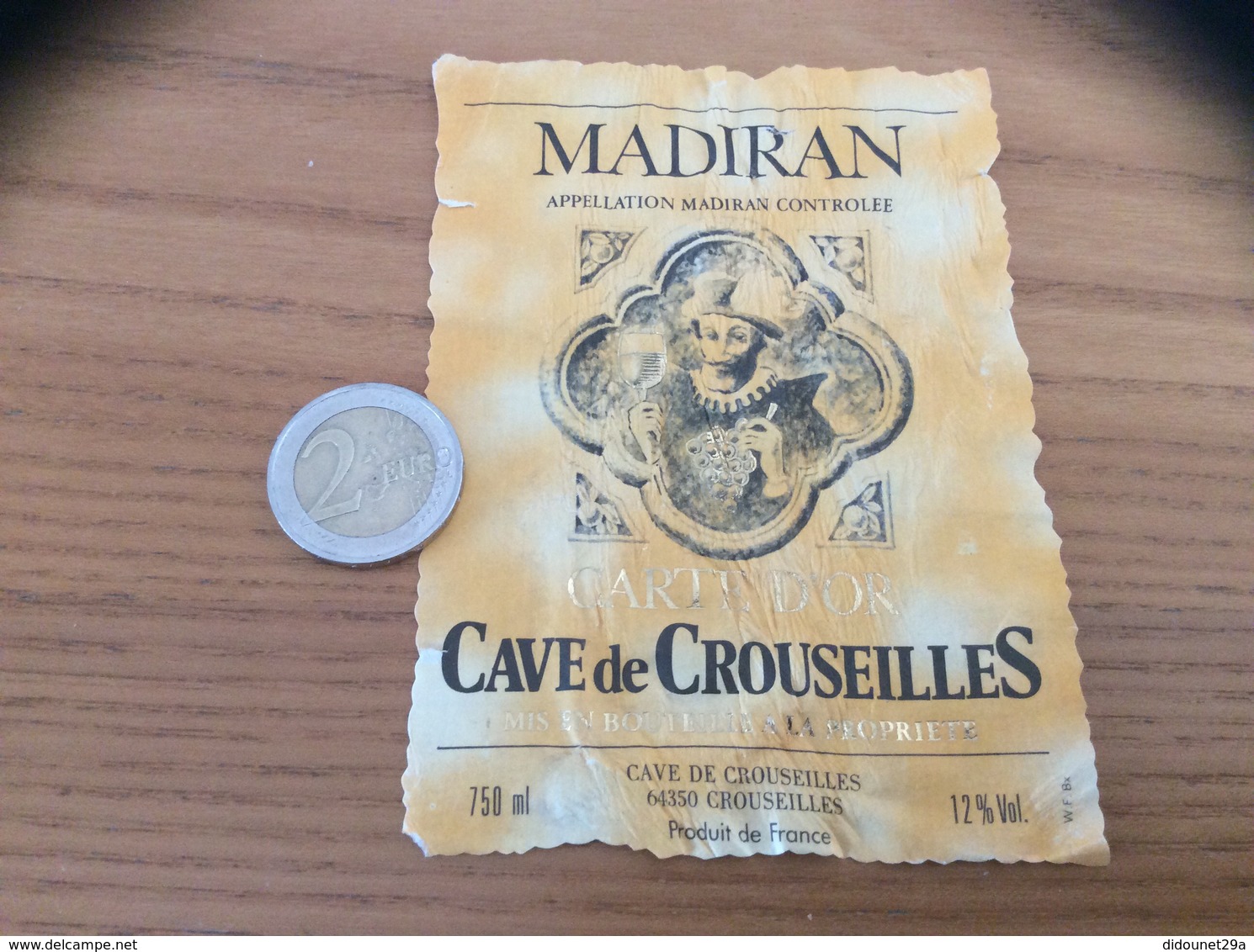 étiquette De Vin « MADIRAN - CAVE De CROUSEILLES (64) » - Madiran