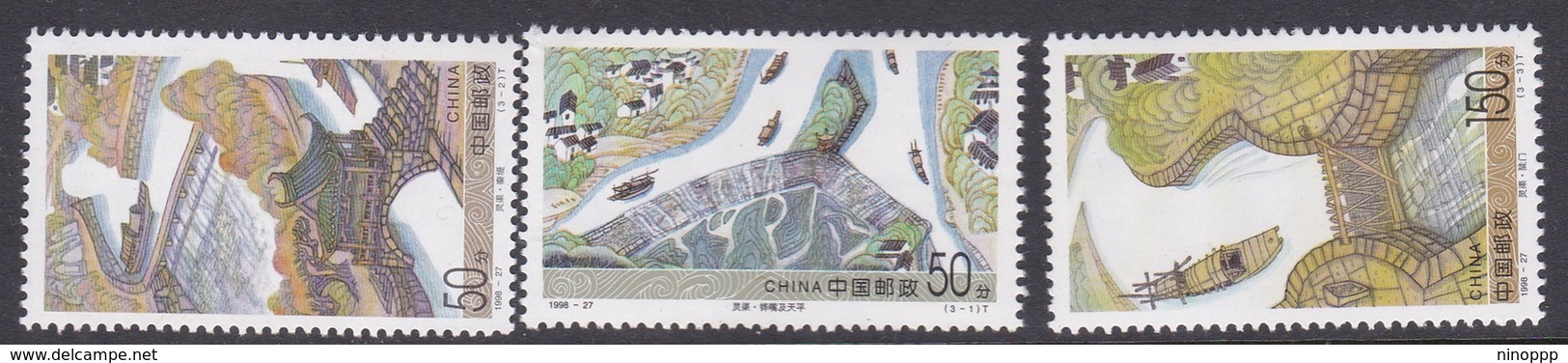 China People's Republic Scott 2922-2924 1998 Lingqu Canal, Mint Never Hinged - Neufs