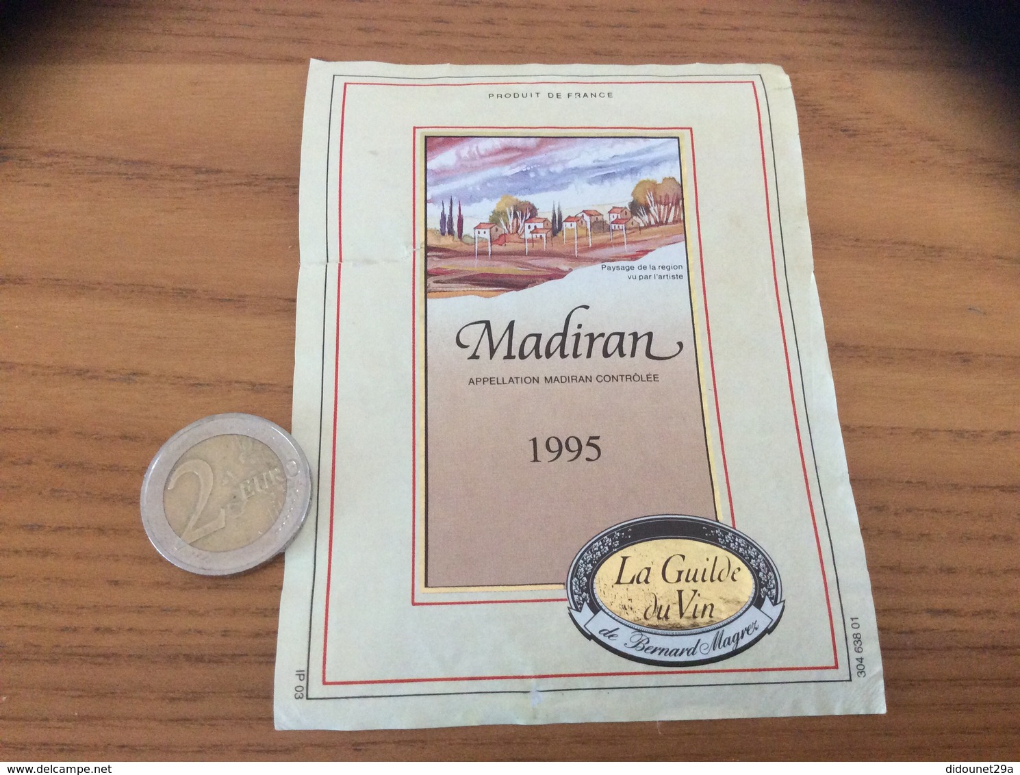 étiquette De Vin « MADIRAN - La Guilde Du Vin - Bernard Magrez » 1995 - Madiran