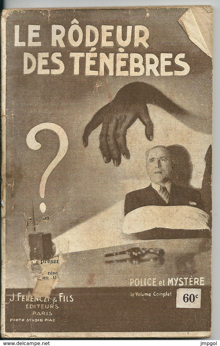 Collection Police Et Mystère N° 113  "Le Rodeur Des Ténèbres" Paul Dargens Ferenczi Et Fils Editeurs 1934 - Ferenczi