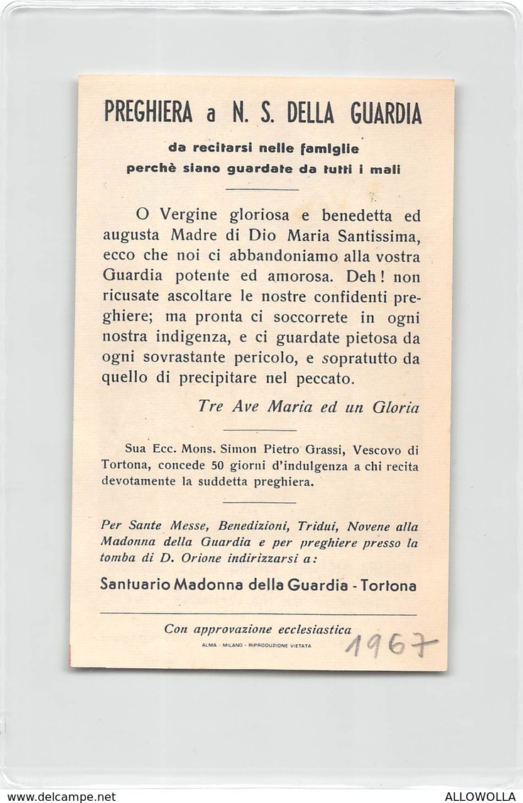 1738 " NOSTRA SIGNORA REGINA DELLA GUARDIA " ORIGINALE - Santini