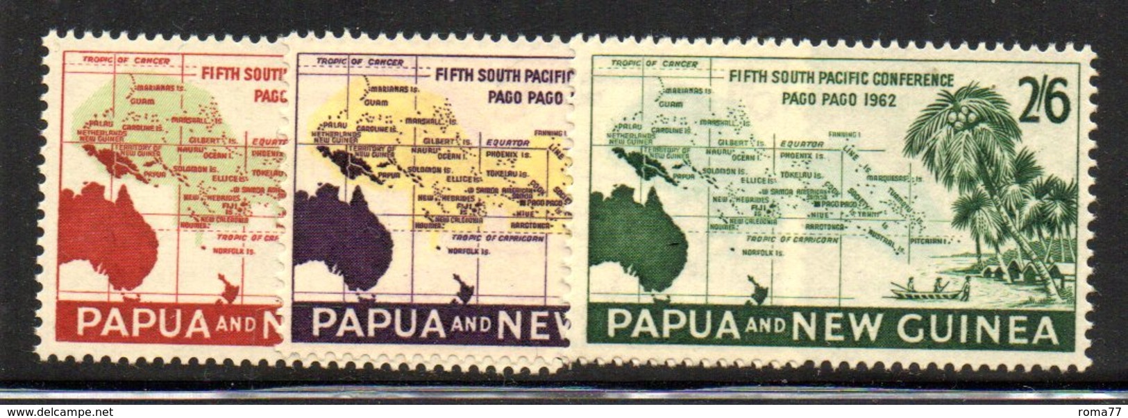 R510 - PAPUA NUOVA GUINEA 1962 ,serie Yvert N. 47/49  ***  MNH - Papua Nuova Guinea