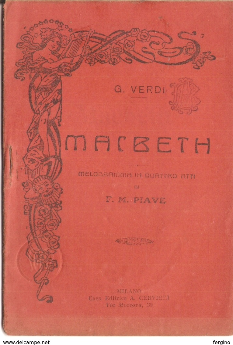 G.VERDI - MACBETH - MELODRAMMA IN QUATTRO ATTI - Cinéma Et Musique