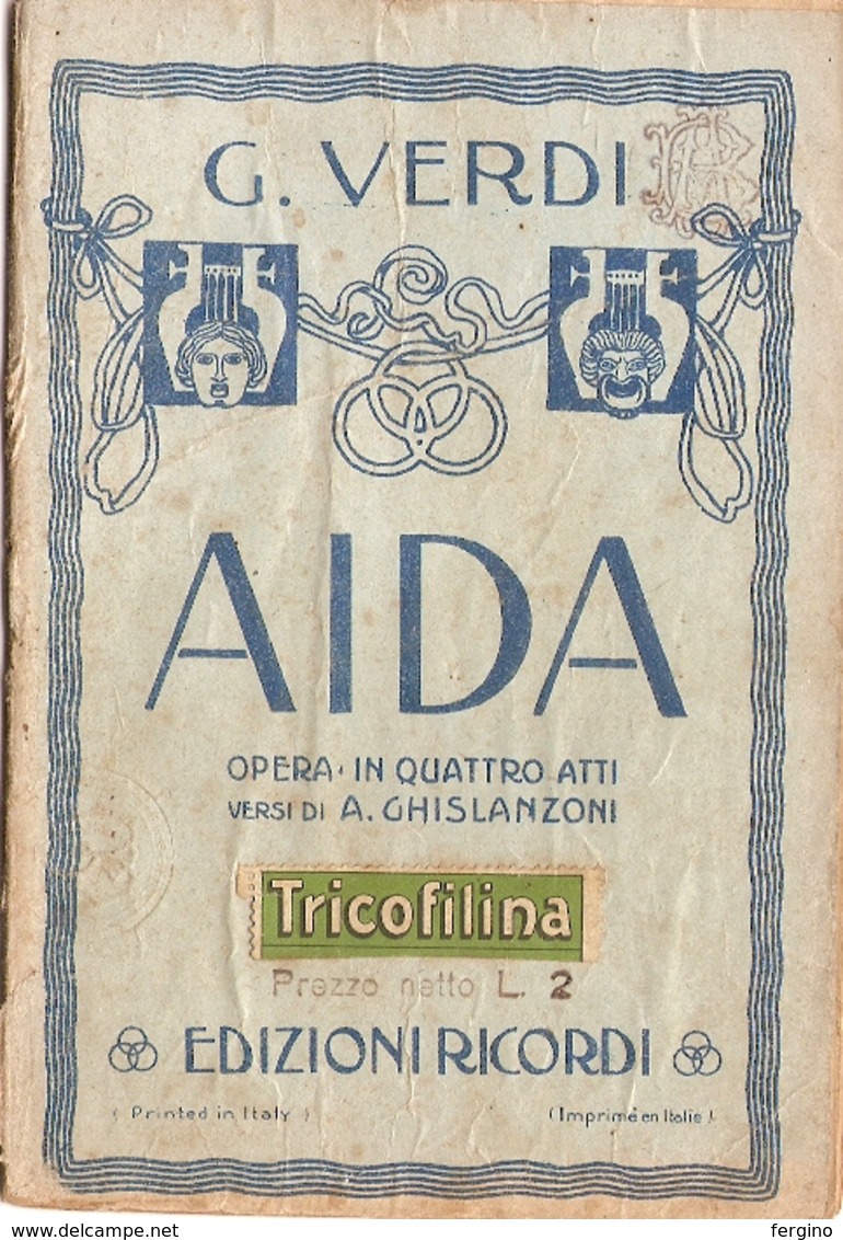 G.VERDI - AIDA - OPERA IN QUATTRO ATTI - Cinéma Et Musique