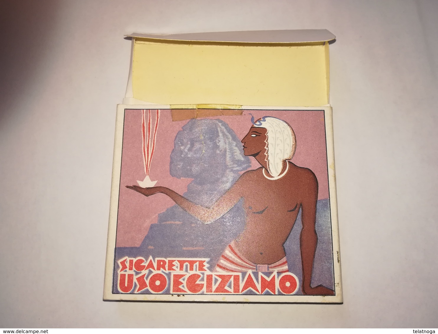 RARISSIMO ASTUCCIO SIGARETTE USO EGIZIANO 1928 EMPTY CIGARETTE PACK - Schnupftabakdosen (leer)