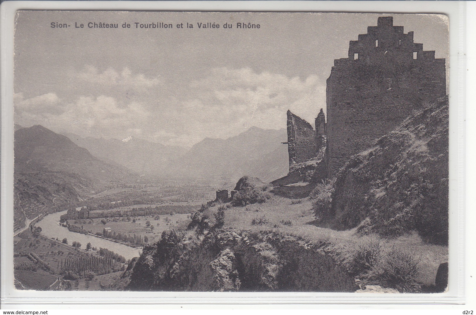 SION - LE CHATEAU DE TOURBILLON ET VALLEE DU RHONE - N/C - Sion