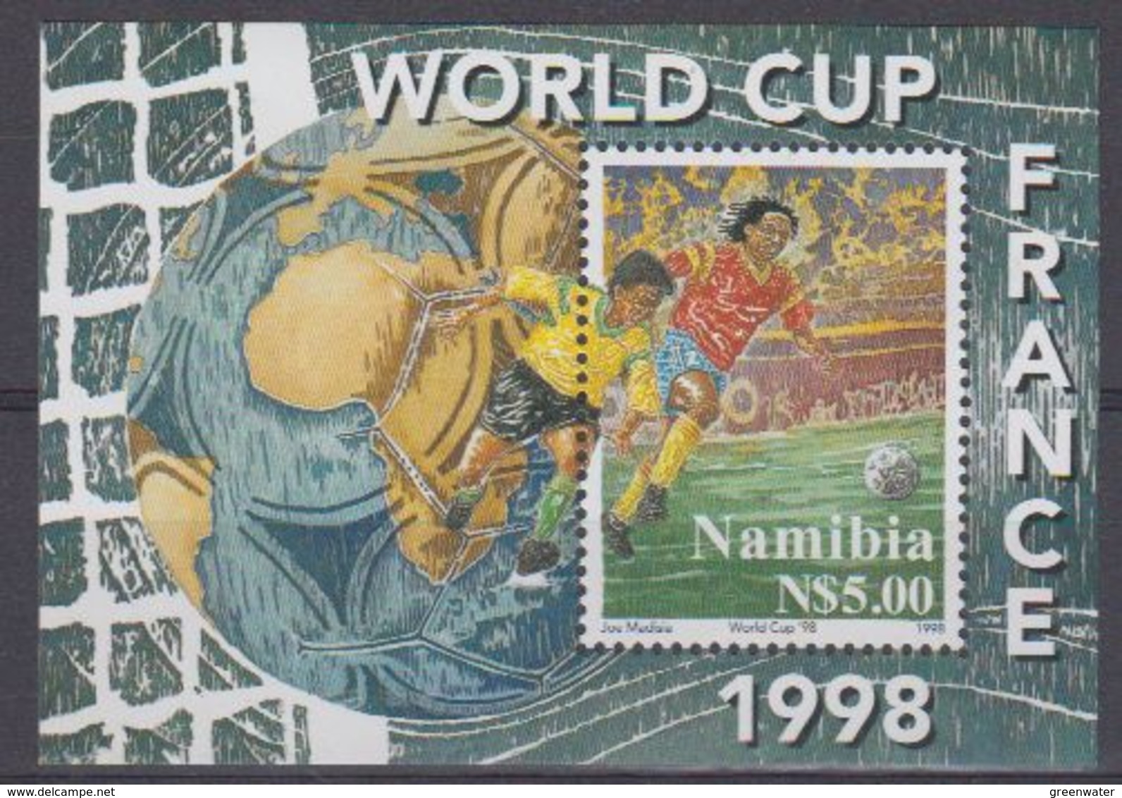 Namibia 1998 World Cup Football France M/s ** Mnh (41109) - Namibia (1990- ...)