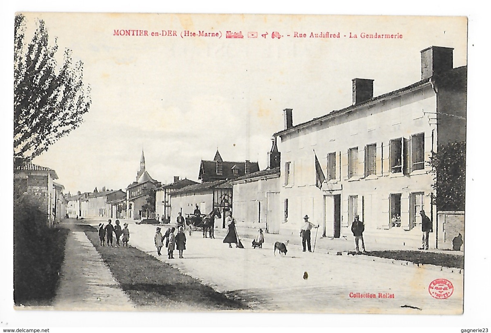 MONTIER En DER  (cpa 52)  Rue Audiffred - La Gendarmerie   -   L 1 - Montier-en-Der