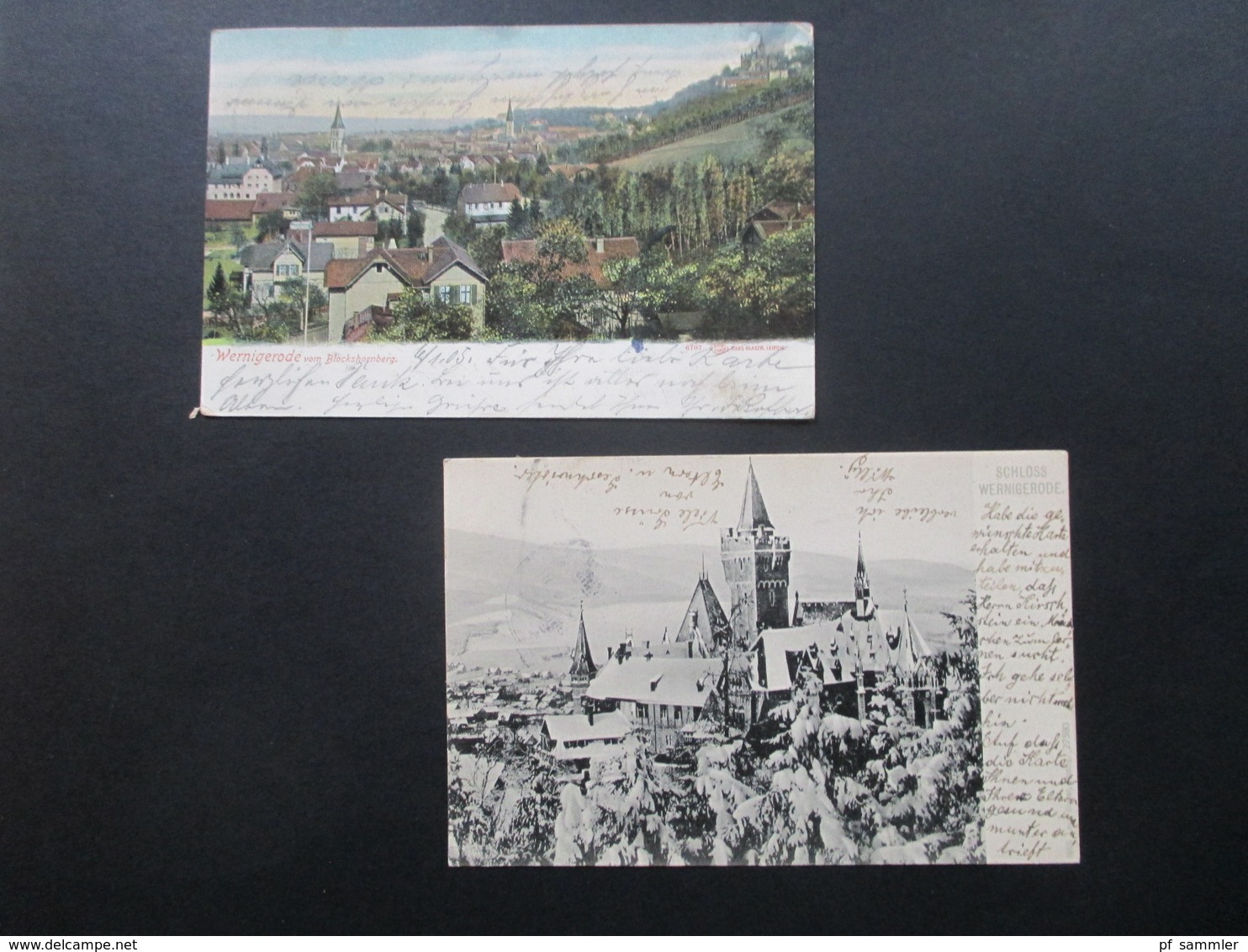 2 Verschiedene AK 1906 Wernigerode Mit Verschiedenen Ansichten Und Germania Frankatur! Schloss Und  Vom Blockshornberg - Wernigerode
